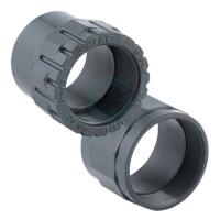 ПВХ (PVC-U) Двойной адаптор клеевой с ВР d50-D63х1 1/2" PN16